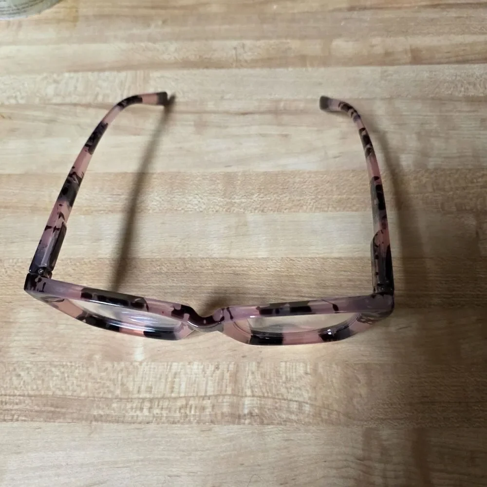PINK tortoise oversized reading glasses for women 1.25 New